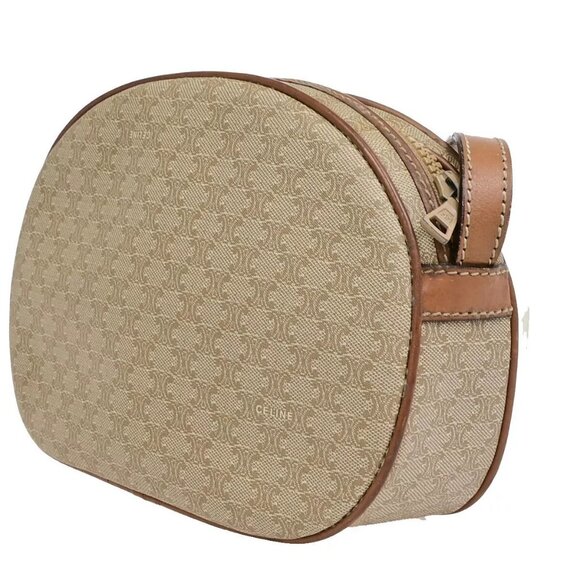 CELINE Logo Macadam Pattern Shoulder Tote Bag PVC Leather Brown GHW 62EE050 - Picture 4 of 14